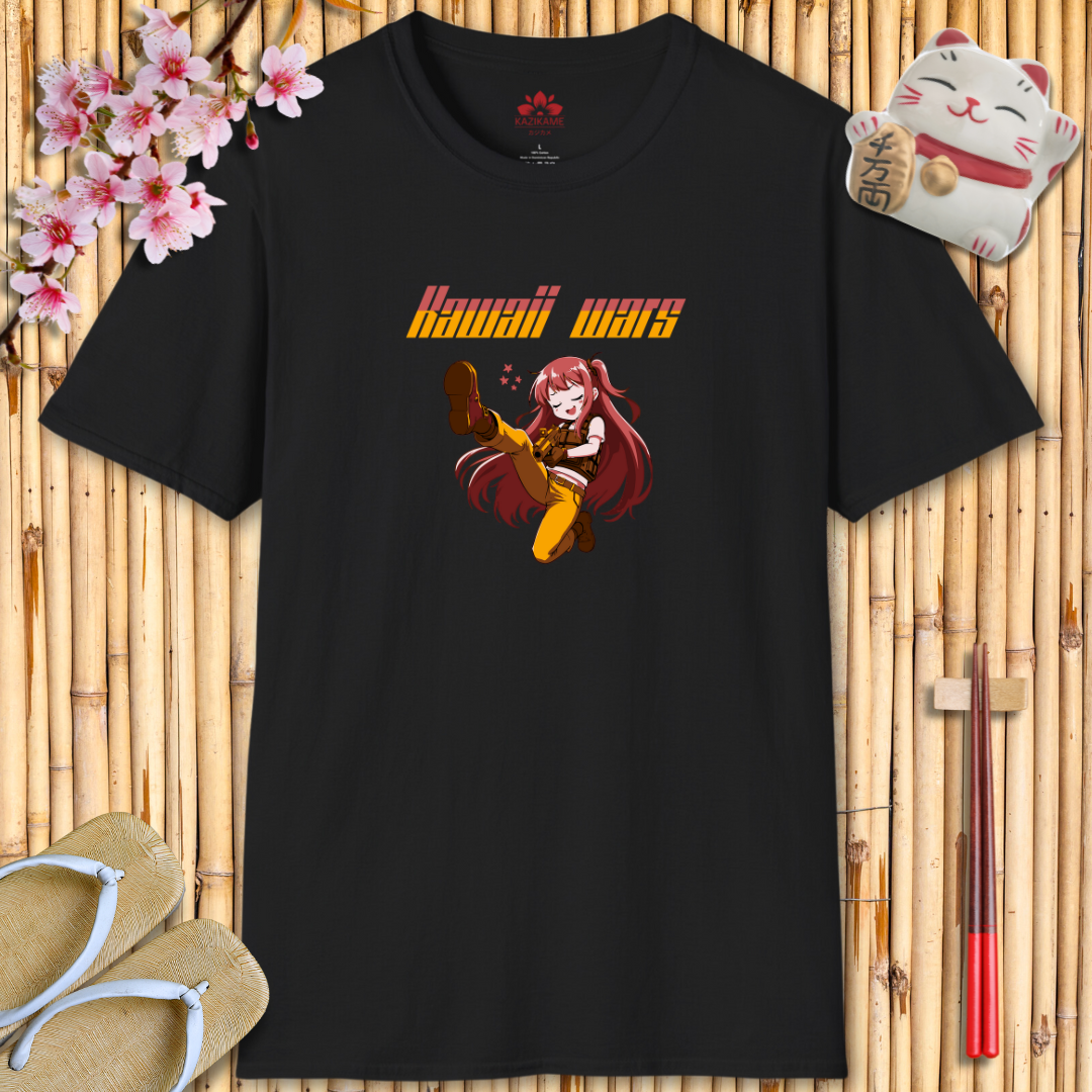 Kawaii Wars Red Yellow Unisex Softstyle T-Shirt