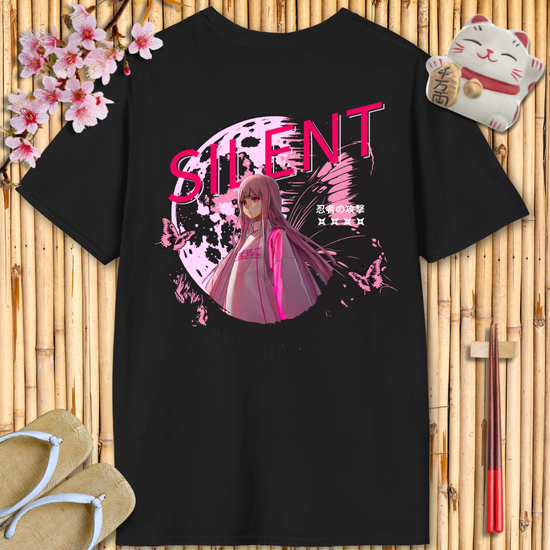 Silent Girl Pink Back Unisex Softstyle T-Shirt