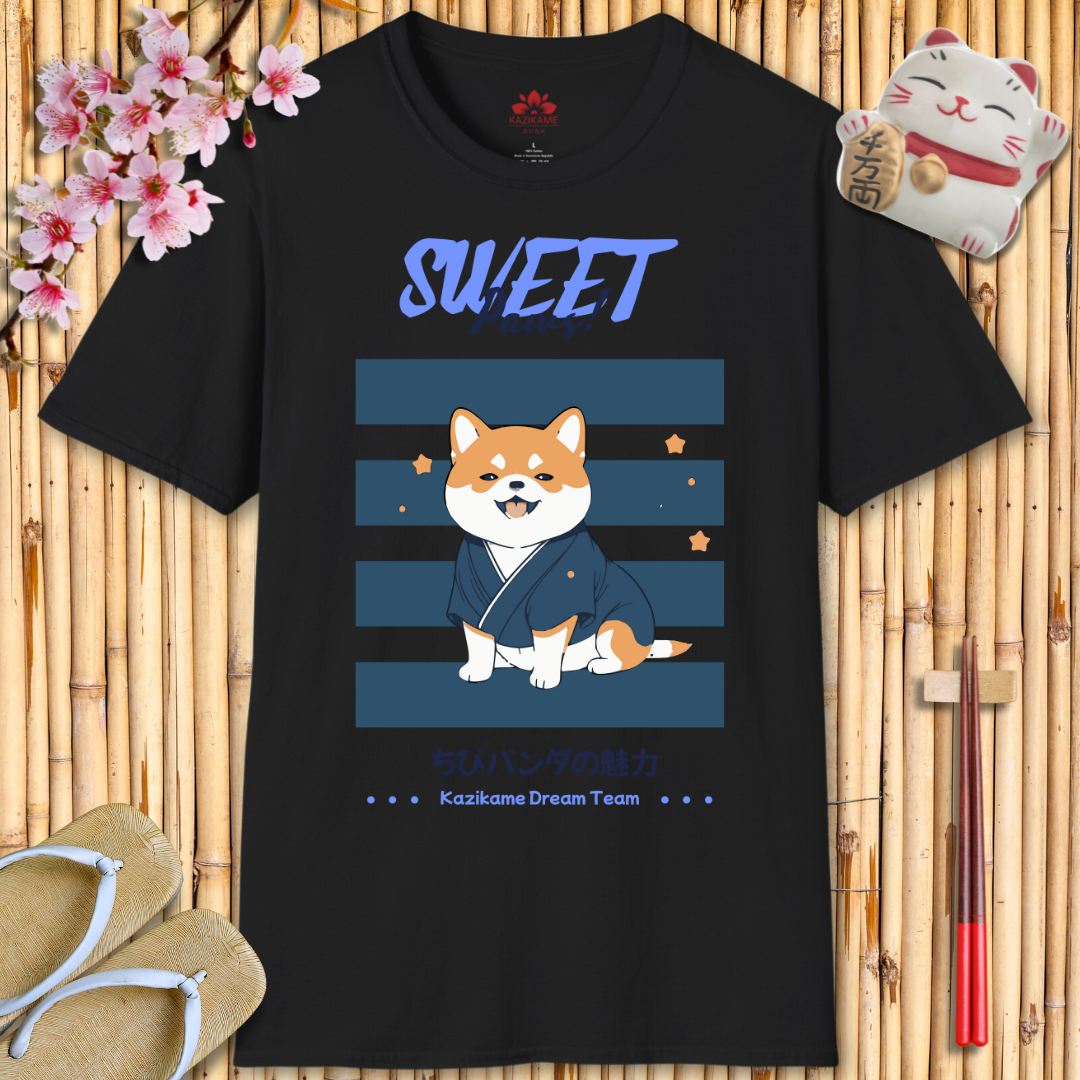 Sweet Paws Shiba blue Unisex Softstyle T-Shirt