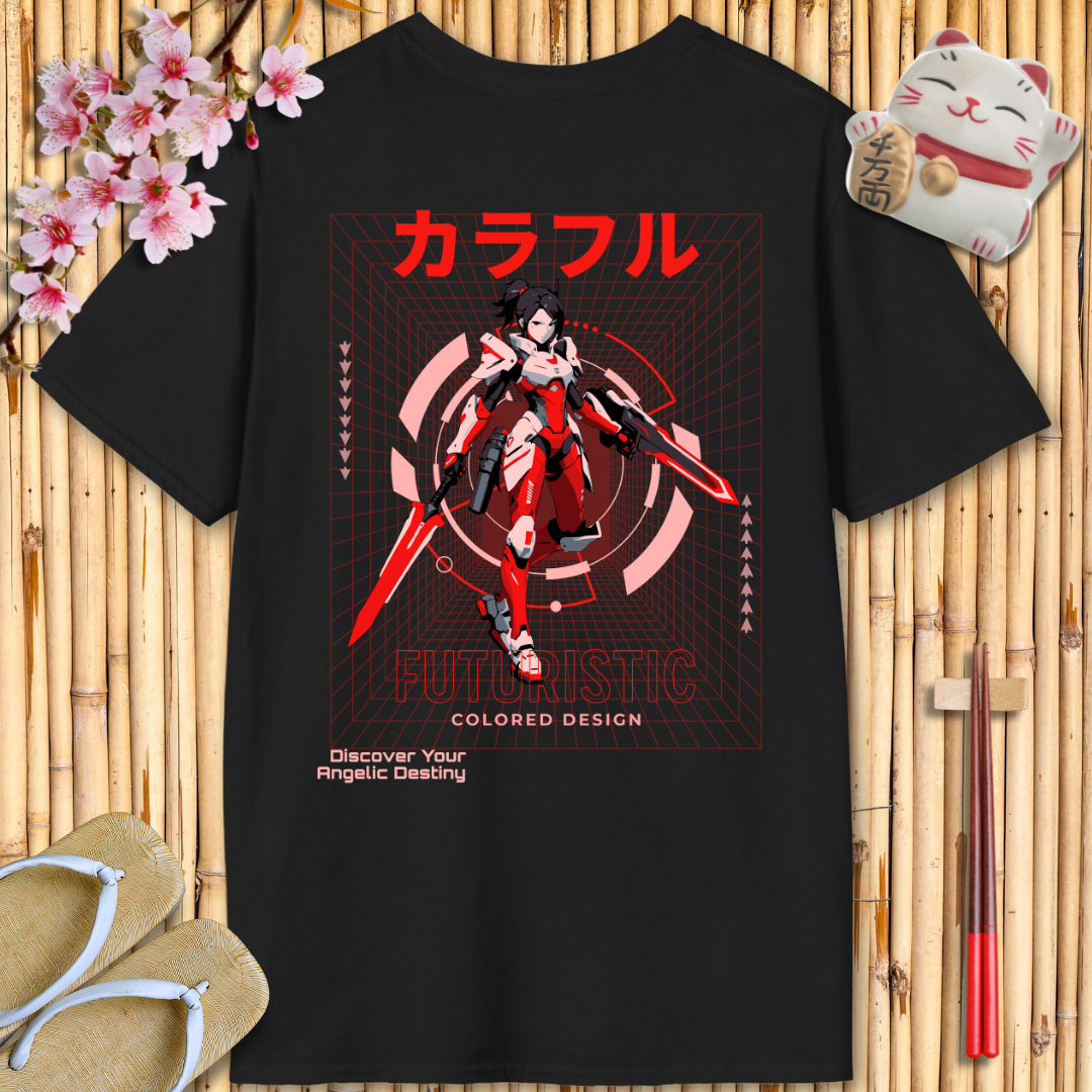 Cybergirl Red Back Unisex Softstyle T-Shirt