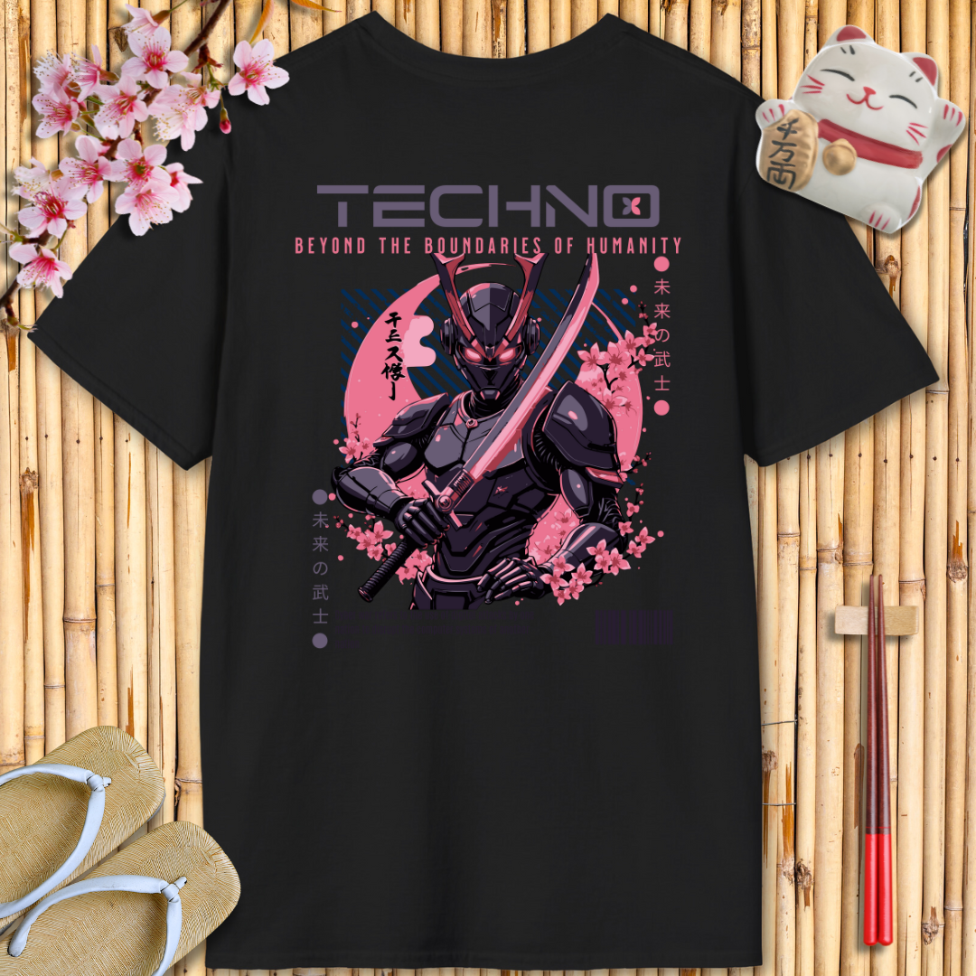 Techno Ninja Pink Back Unisex Softstyle T-Shirt