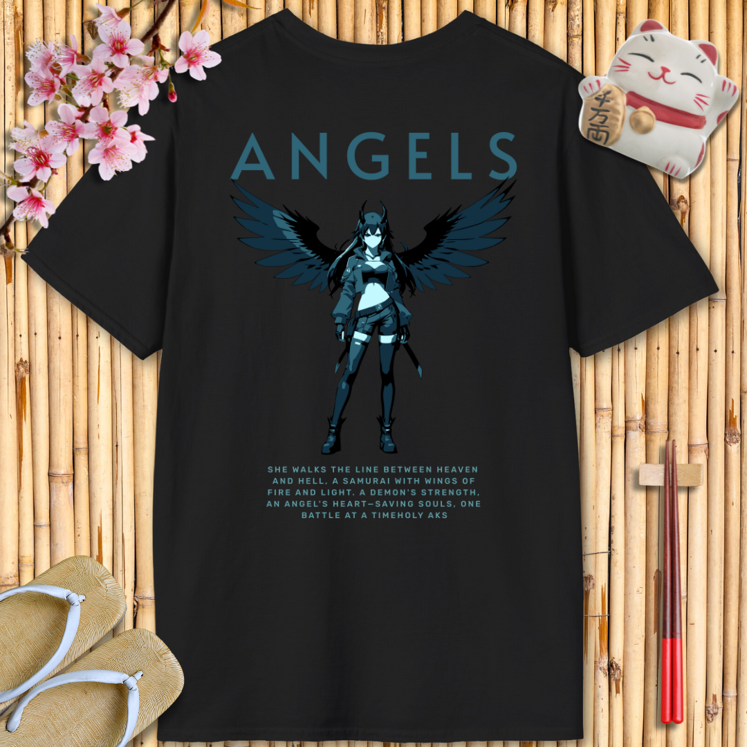 Angels Blue Back Unisex Softstyle T-Shirt