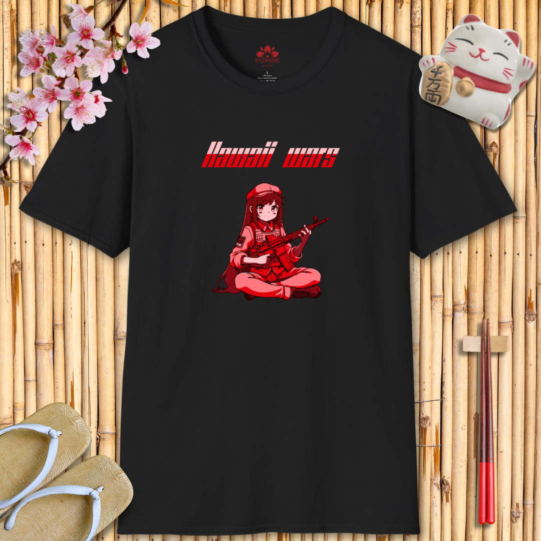 Kawaii Wars Pink Red Unisex Softstyle T-Shirt