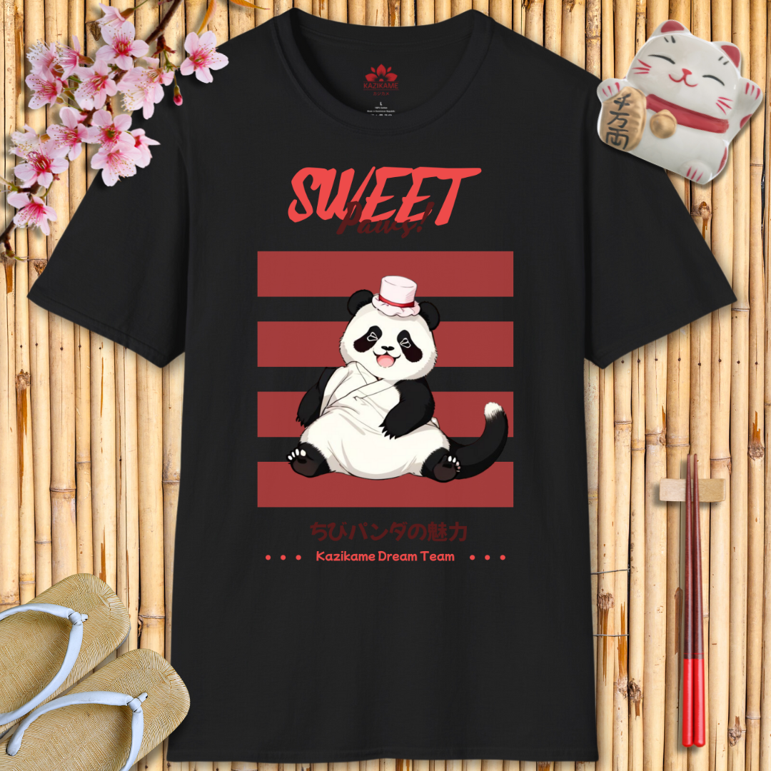 Sweet Paws Panda Unisex Softstyle T-Shirt