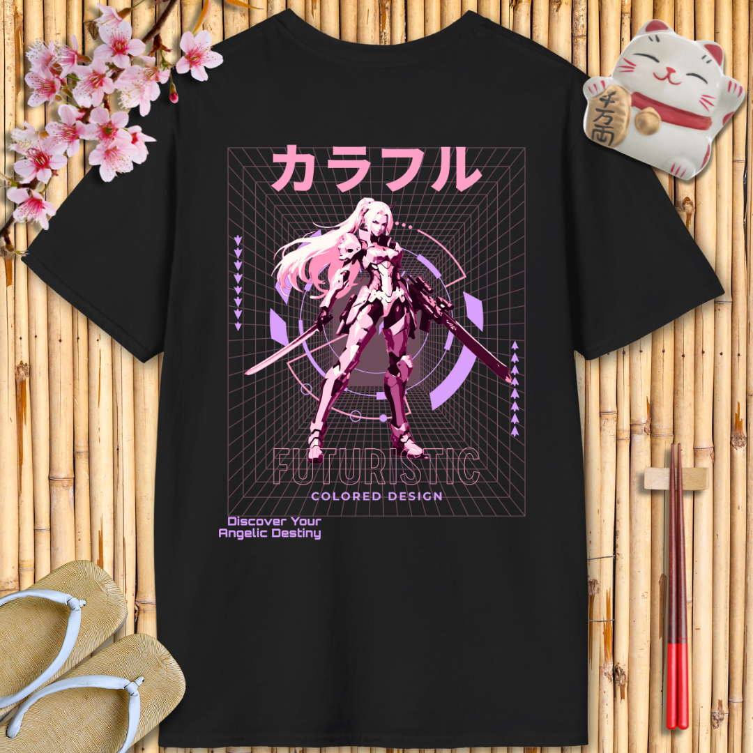 Cybergirl Pink Back Unisex Softstyle T-Shirt