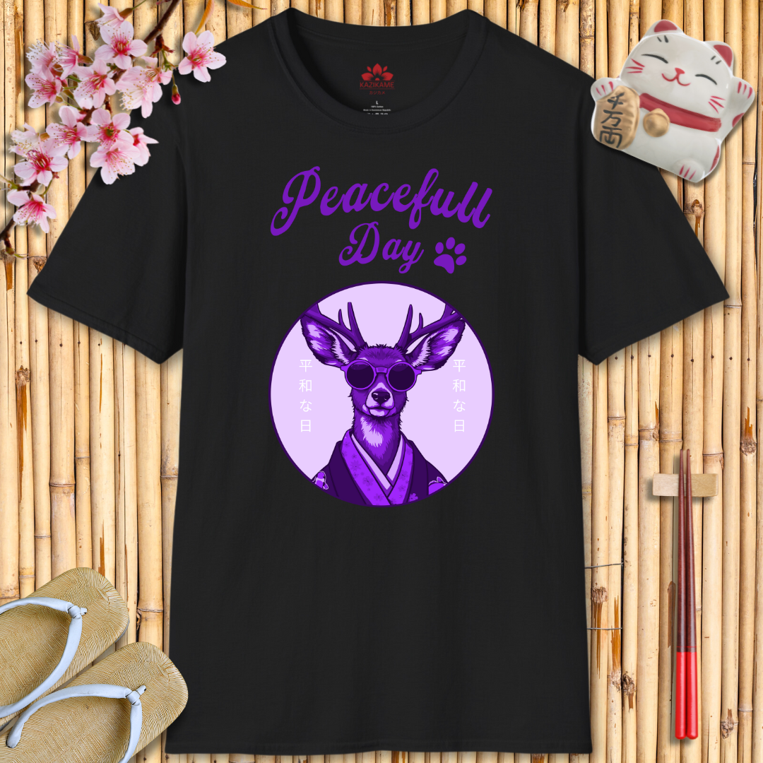 Peacefull Day Deer Unisex Softstyle T-Shirt