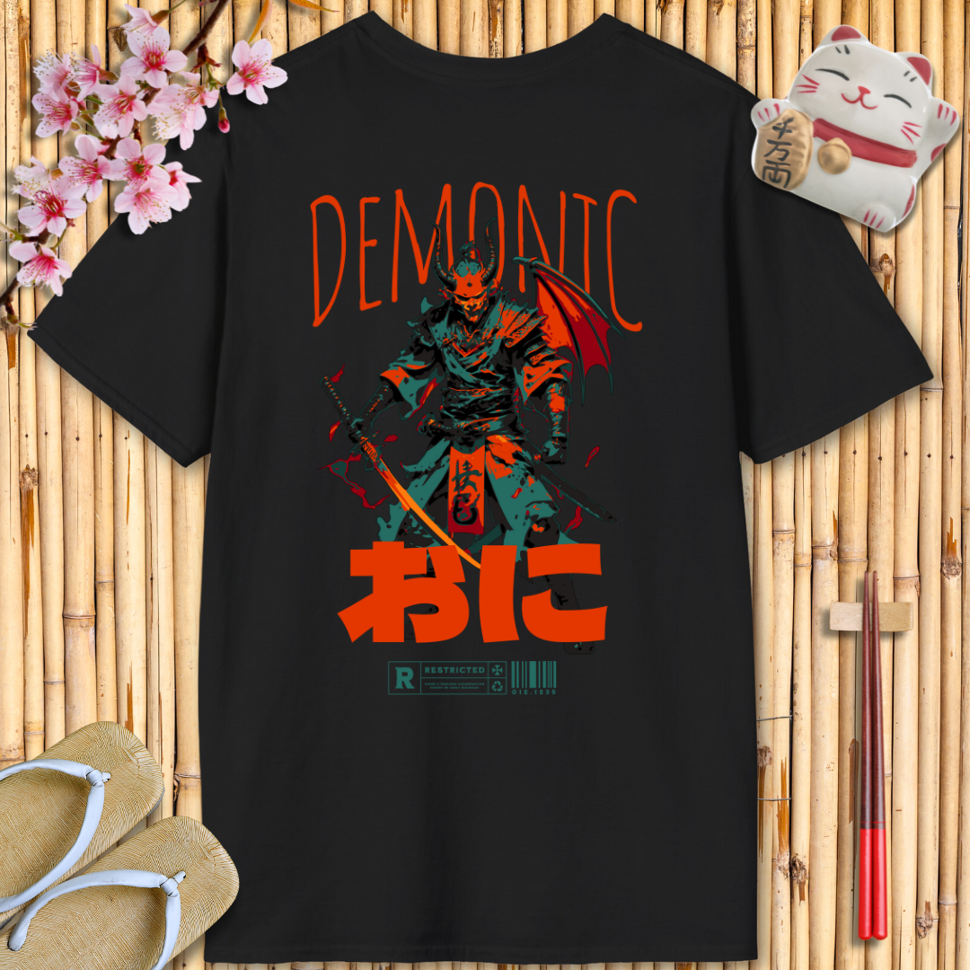 Demonic Red Back Unisex Softstyle T-Shirt