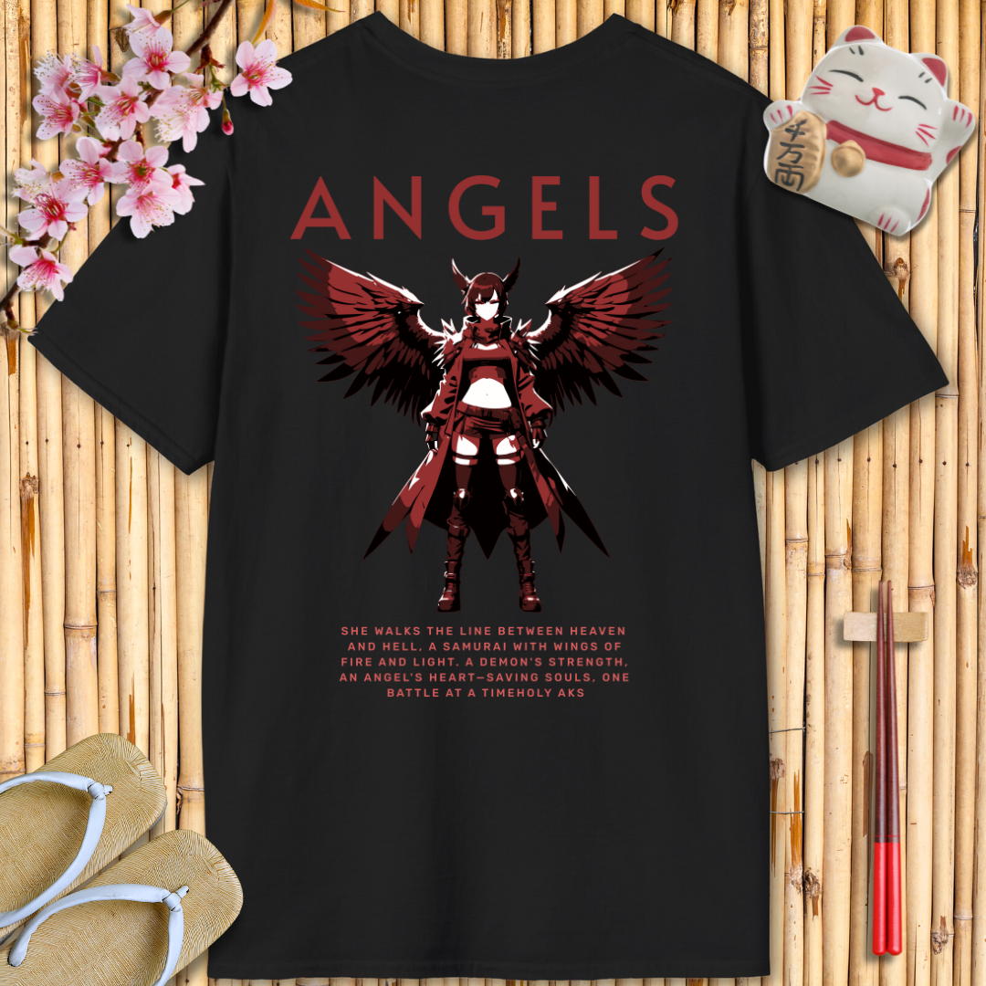 Angels Red Back Unisex Softstyle T-Shirt