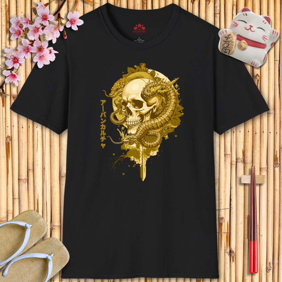 SkullHead Gold Unisex Softstyle T-Shirt