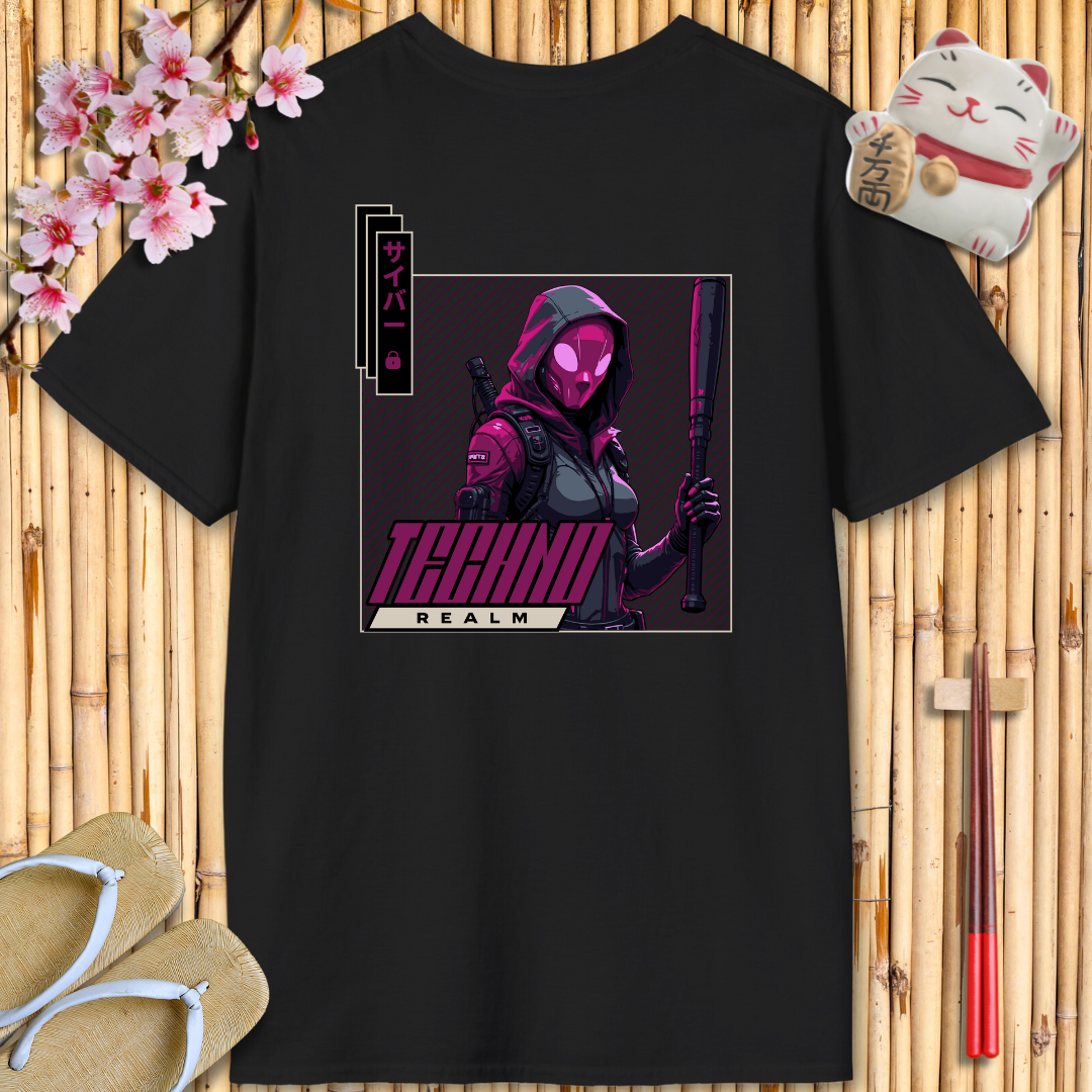 TechnoRealm Pink Back Unisex Softstyle T-Shirt