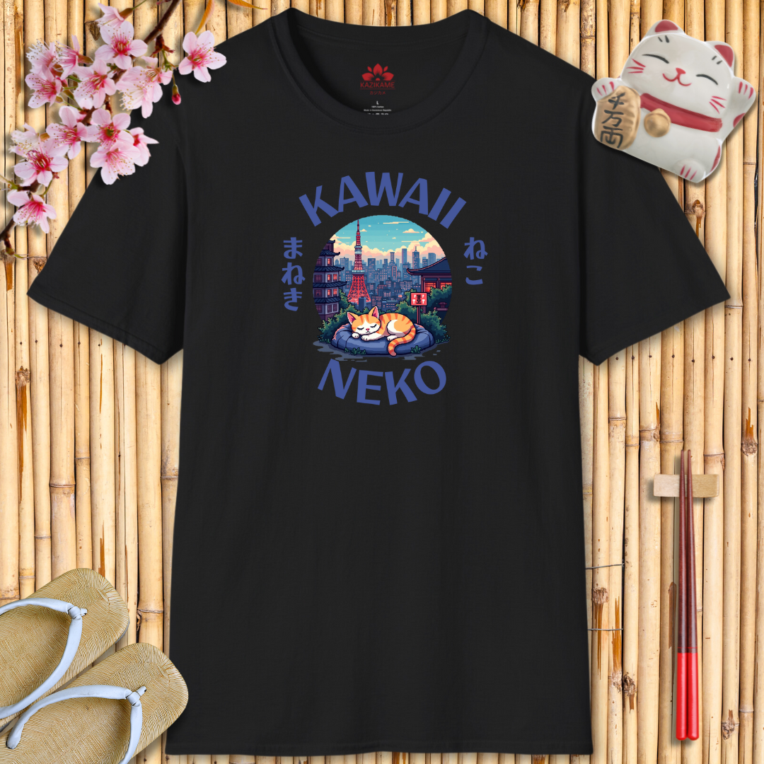 Kawaii Neko Unisex Softstyle T-Shirt