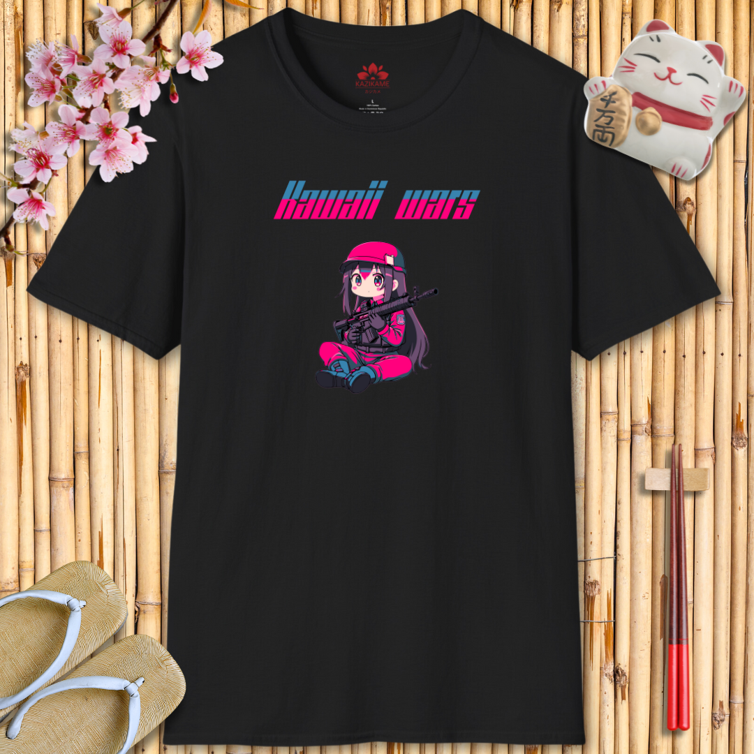 Kawaii Wars Pink Blue Unisex Softstyle T-Shirt