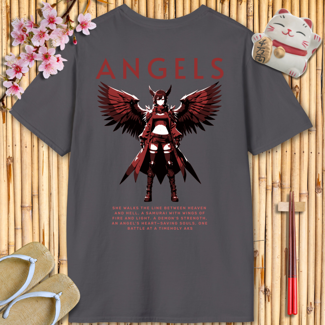 Angels Red Back Unisex Softstyle T-Shirt