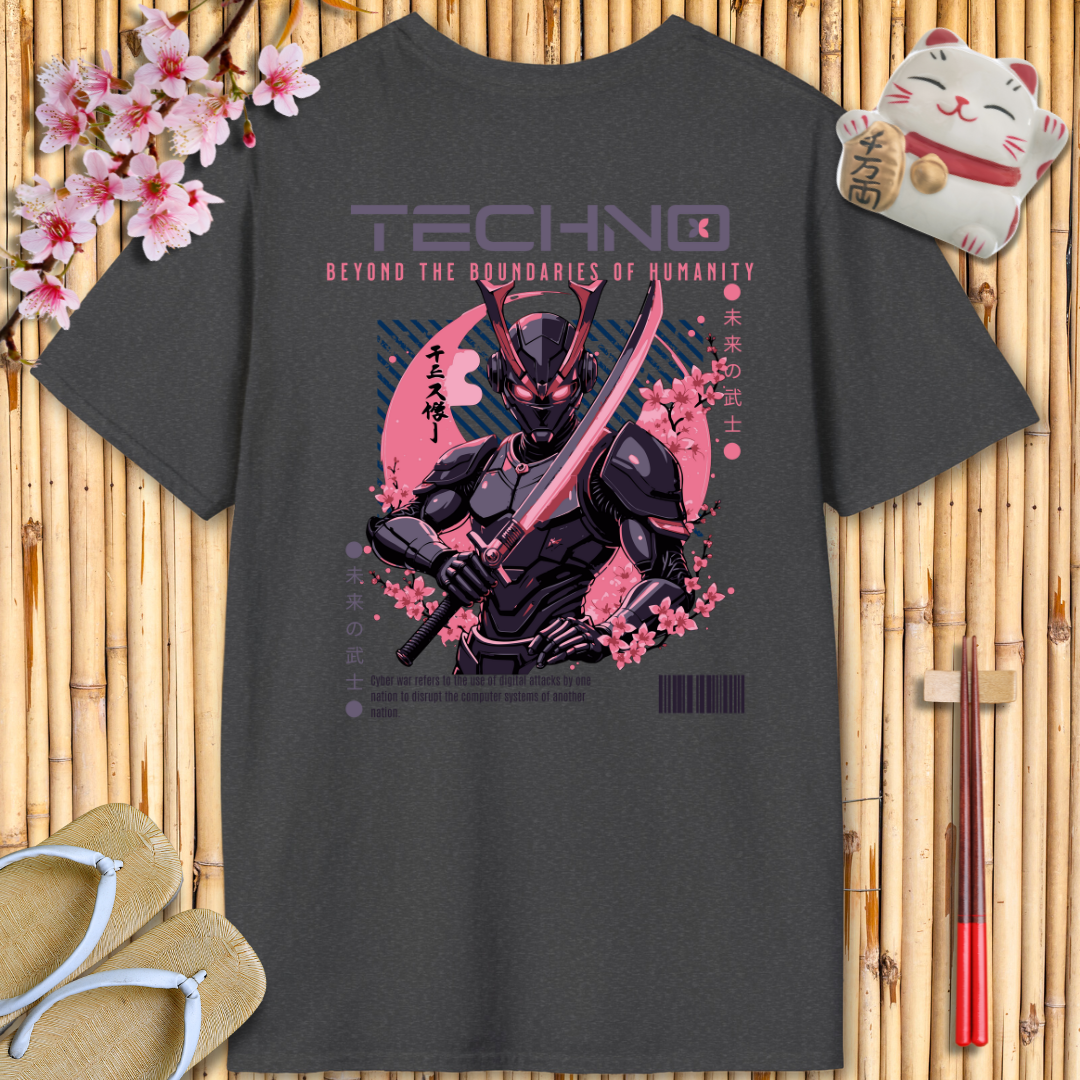 Techno Ninja Pink Back Unisex Softstyle T-Shirt