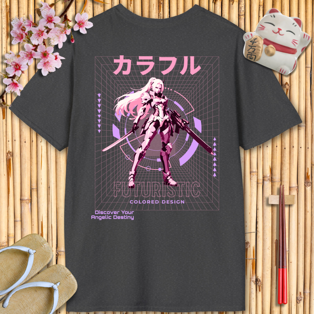 Cybergirl Pink Back Unisex Softstyle T-Shirt