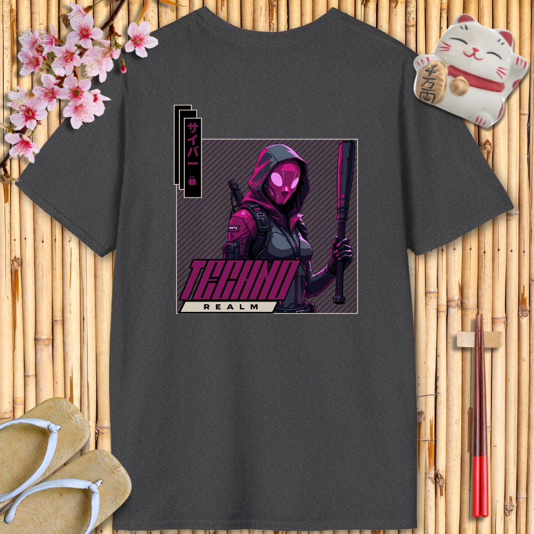 TechnoRealm Pink Back Unisex Softstyle T-Shirt