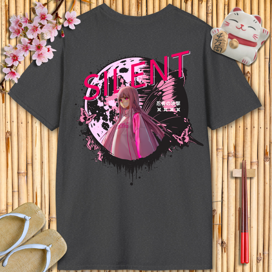 Silent Girl Pink Back Unisex Softstyle T-Shirt