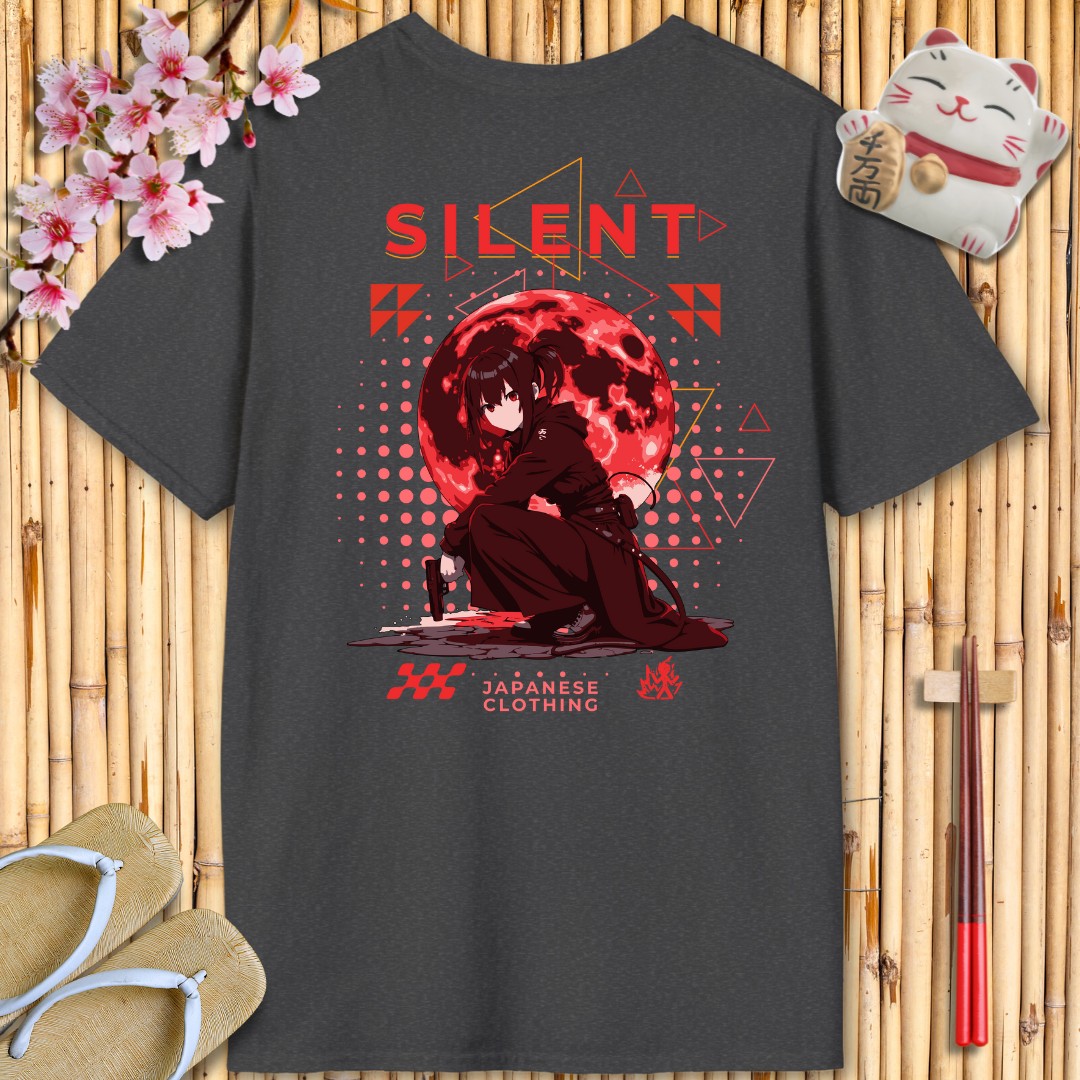 Silent Girl Red Back Unisex Softstyle T-Shirt