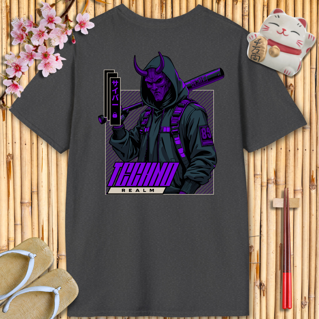 TechnoRealm Purple Back Unisex Softstyle T-Shirt