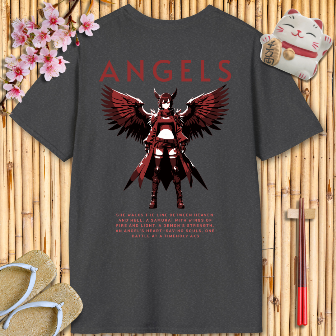 Angels Red Back Unisex Softstyle T-Shirt