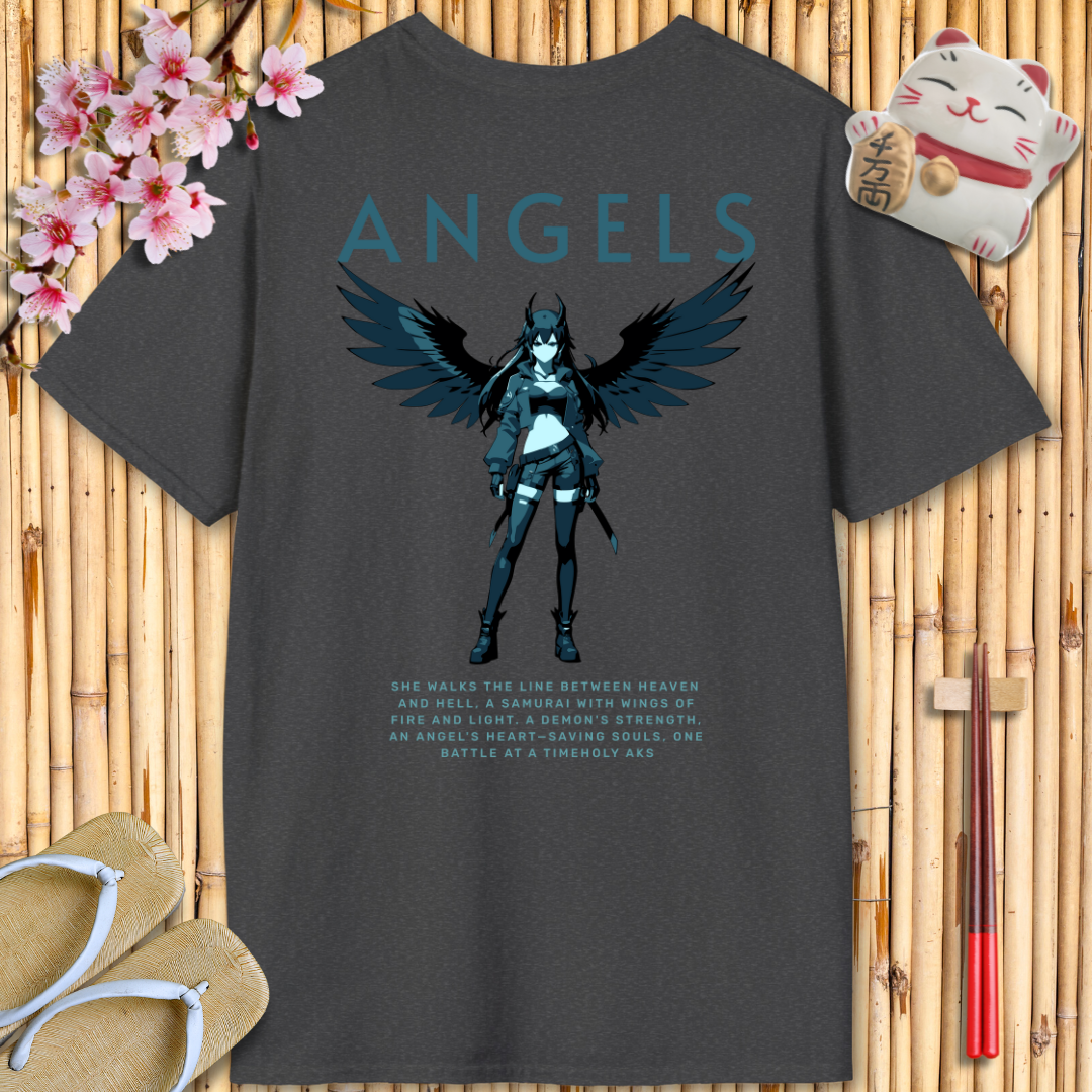 Angels Blue Back Unisex Softstyle T-Shirt