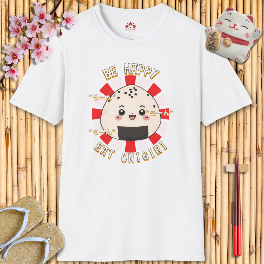 Happy Onigiri Unisex Softstyle T-Shirt