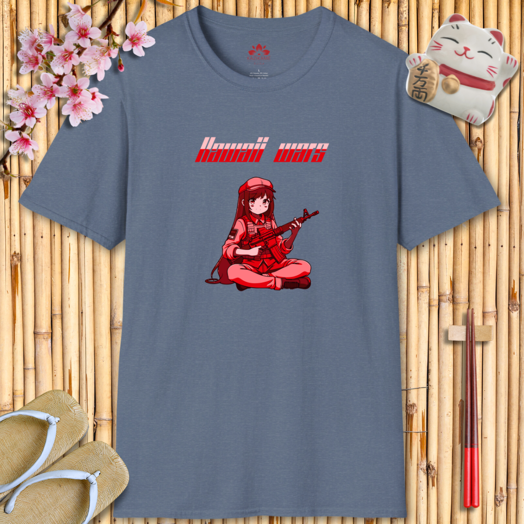 Kawaii Wars Pink Red Unisex Softstyle T-Shirt