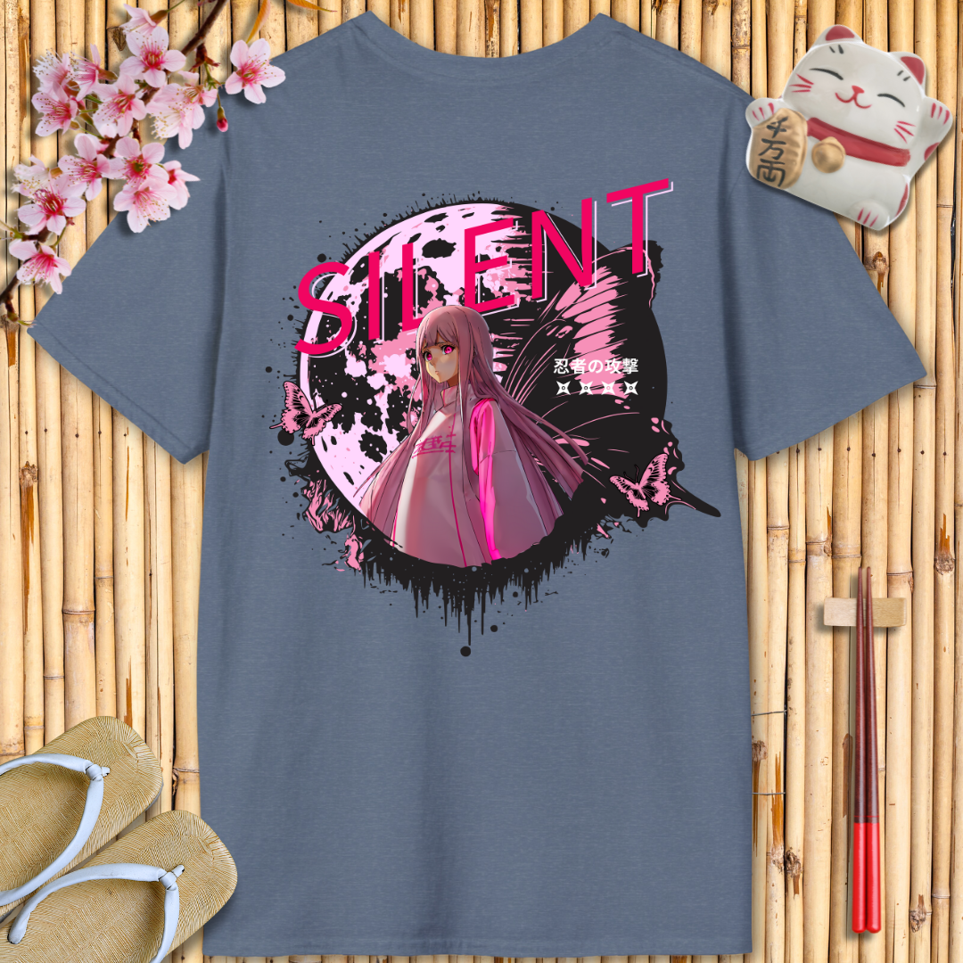 Silent Girl Pink Back Unisex Softstyle T-Shirt