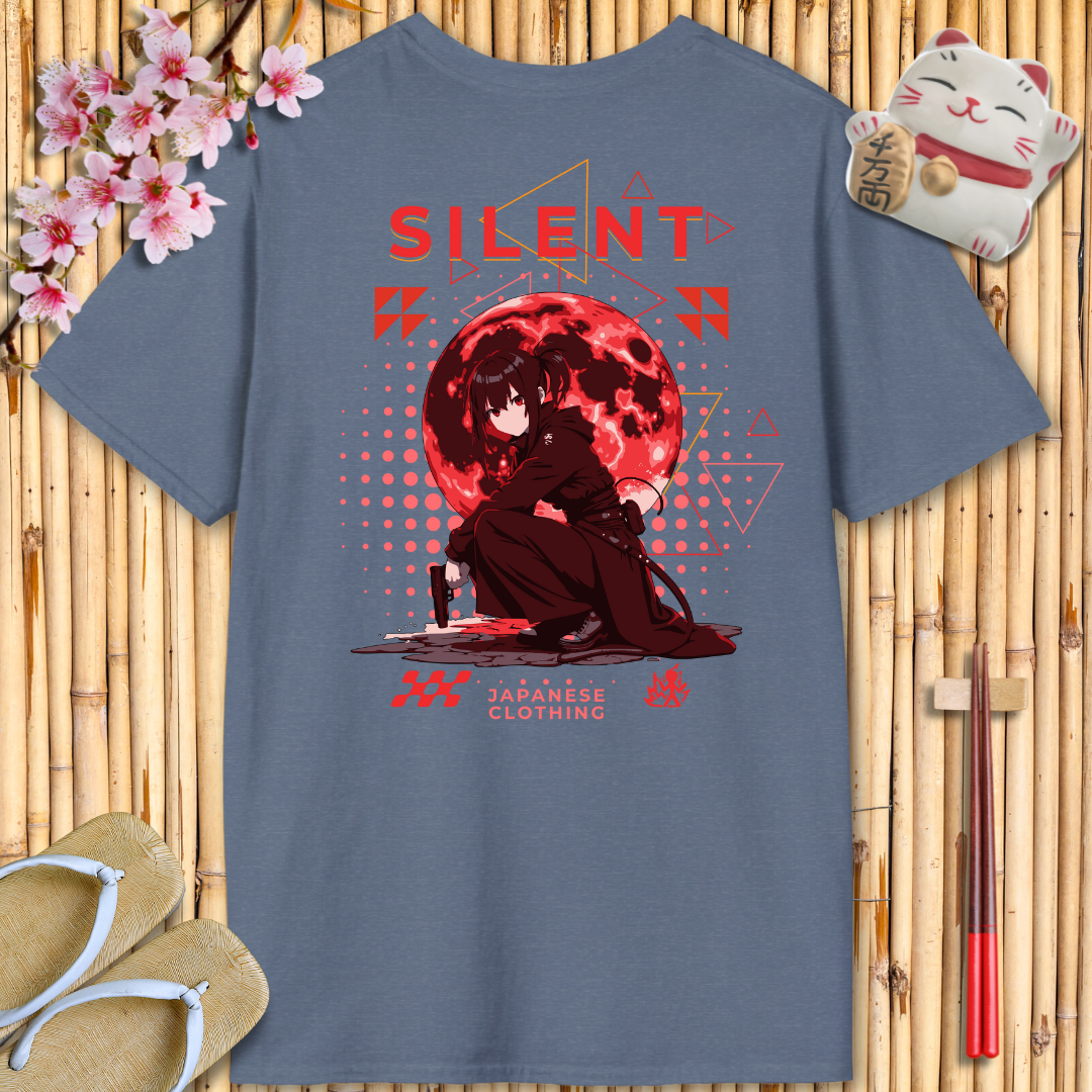 Silent Girl Red Back Unisex Softstyle T-Shirt