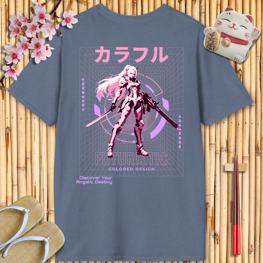 Cybergirl Pink Back Unisex Softstyle T-Shirt