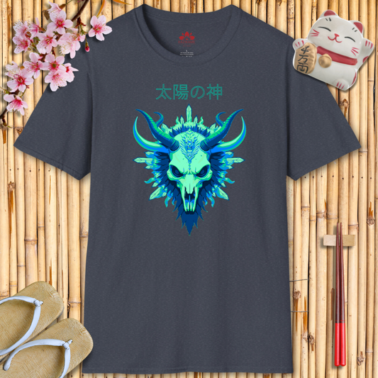 Skullhead Blue Unisex Softstyle T-Shirt