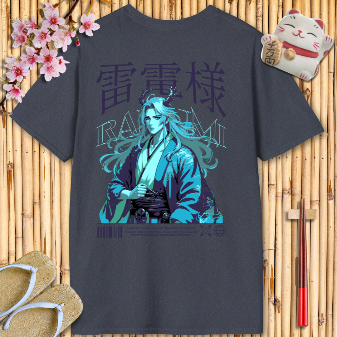 Japanese God Blue Back Unisex Softstyle T-Shirt