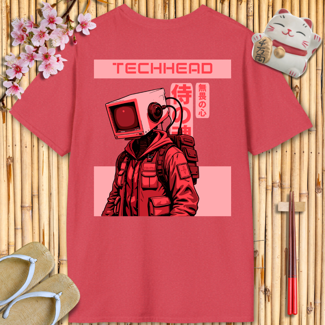 Techhead Red Back Unisex Softstyle T-Shirt