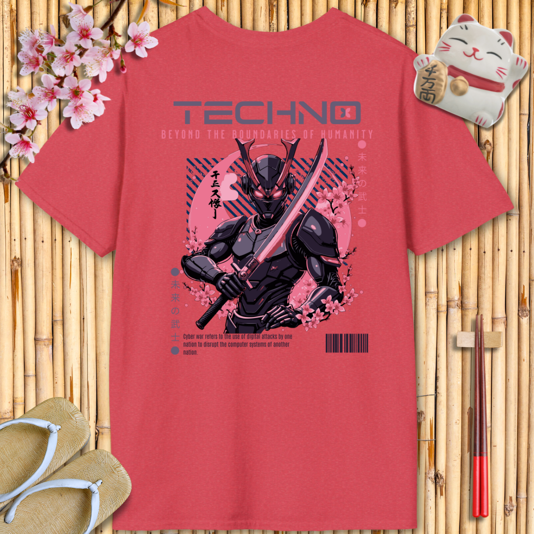 Techno Ninja Pink Back Unisex Softstyle T-Shirt