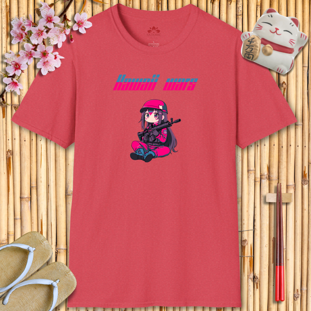 Kawaii Wars Pink Blue Unisex Softstyle T-Shirt