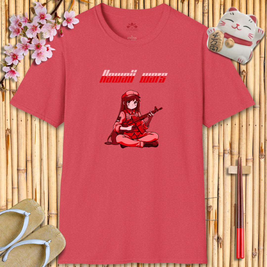 Kawaii Wars Pink Red Unisex Softstyle T-Shirt