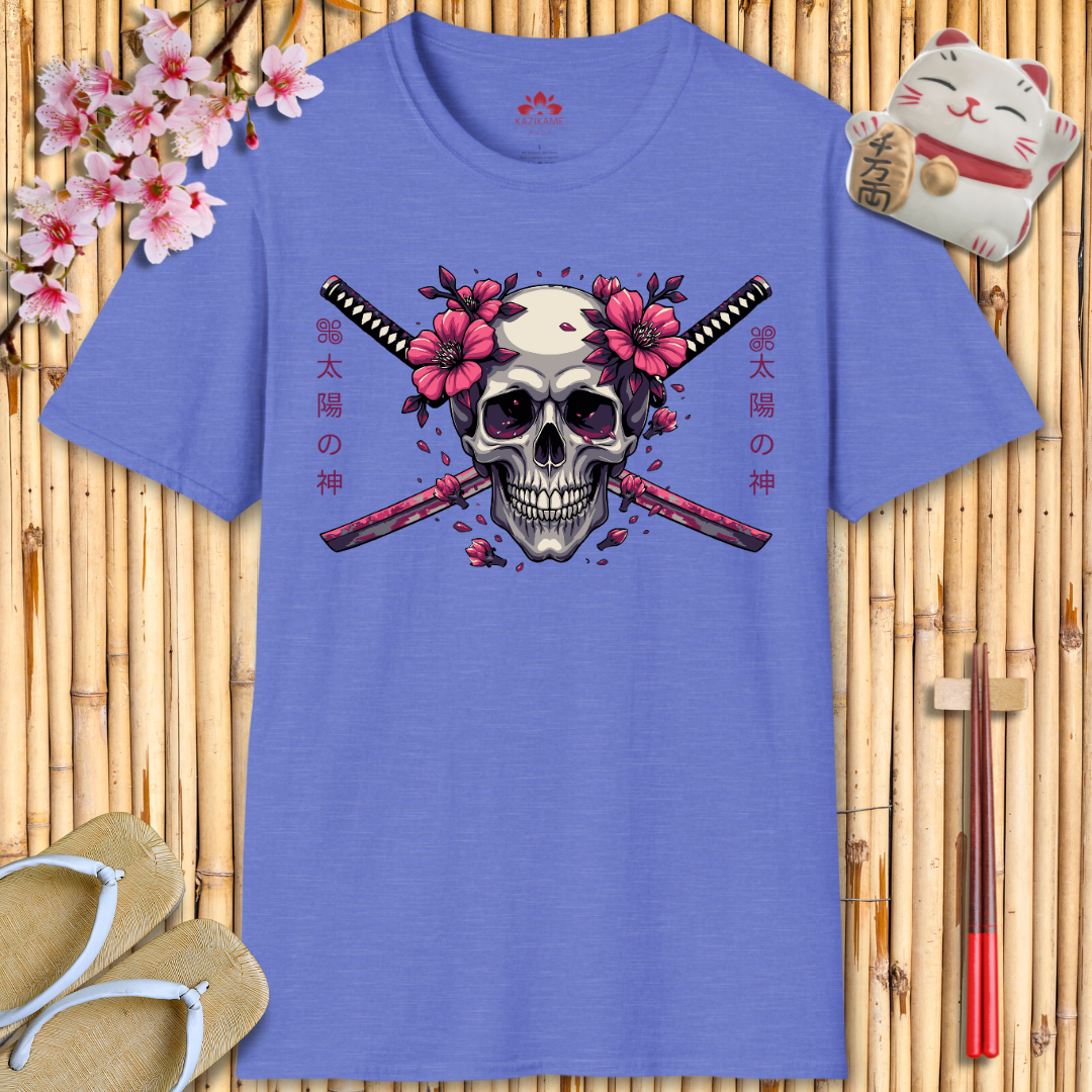 Skull Katana Pink Unisex Softstyle T-Shirt