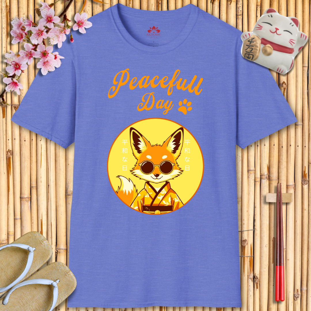 Peacefull Day Fox Unisex Softstyle T-Shirt