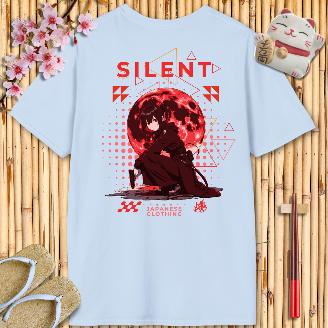 Silent Girl Red Back Unisex Softstyle T-Shirt