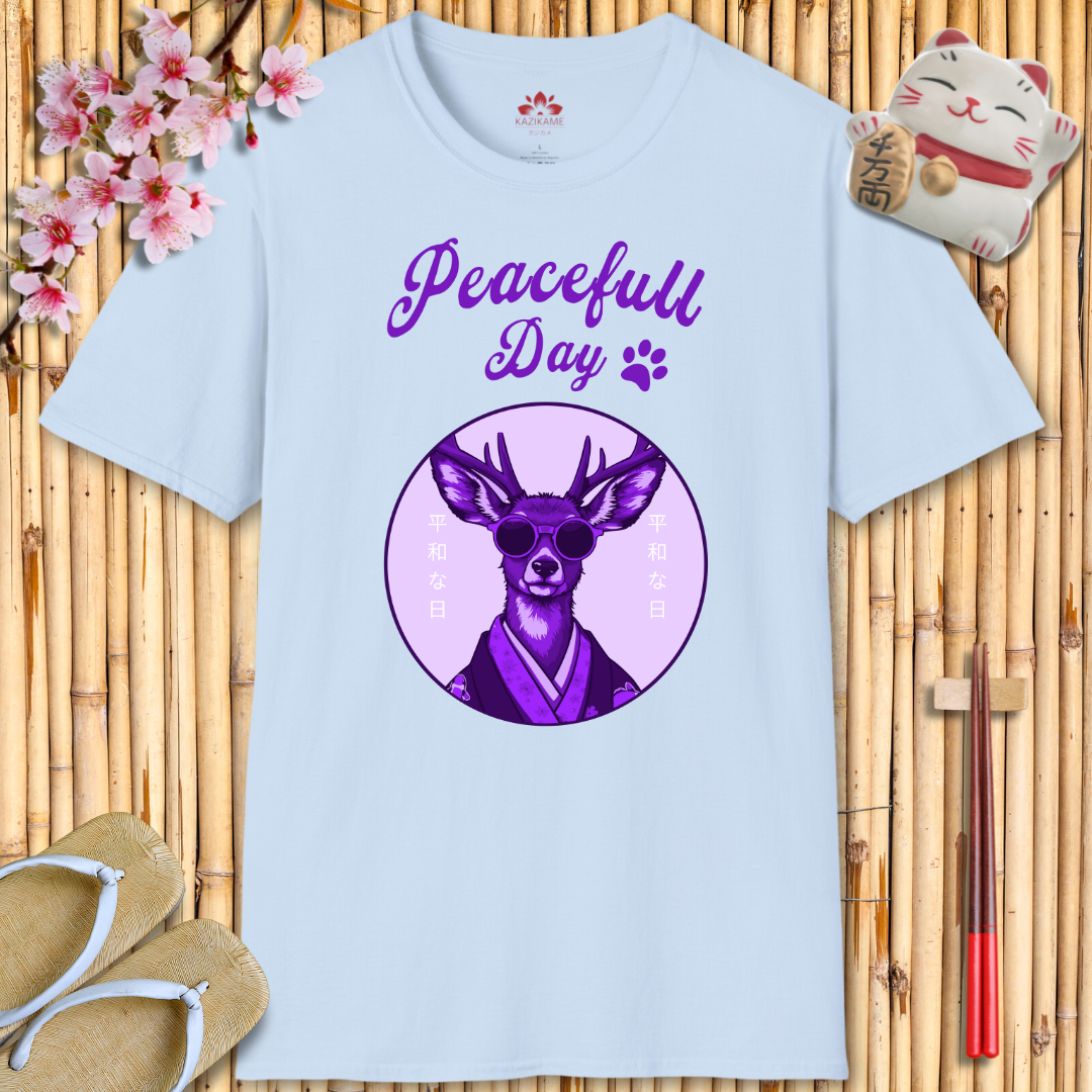 Peacefull Day Deer Unisex Softstyle T-Shirt