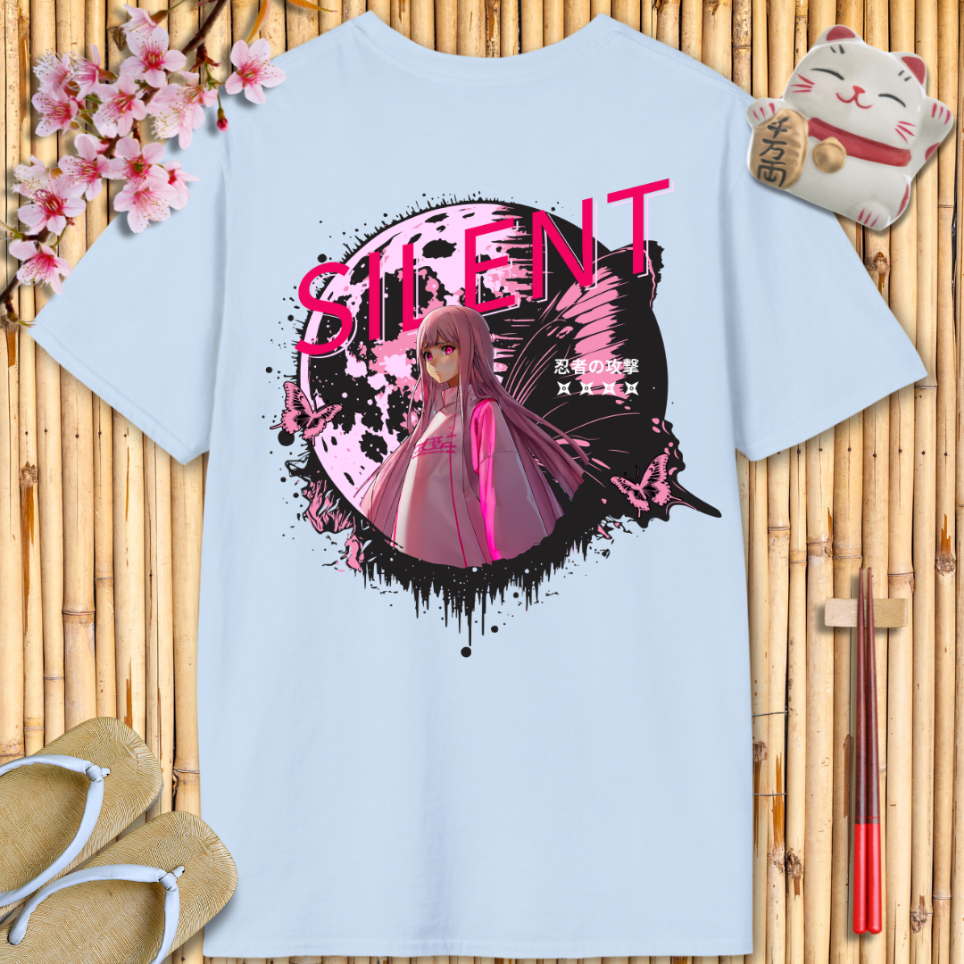 Silent Girl Pink Back Unisex Softstyle T-Shirt