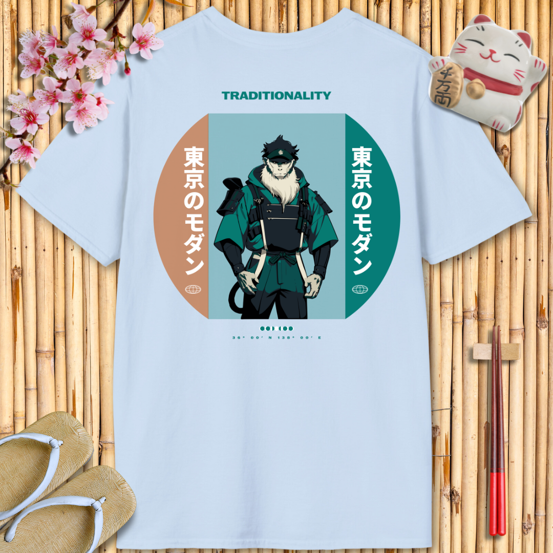 Furry Warrior Monkey Unisex Softstyle T-Shirt