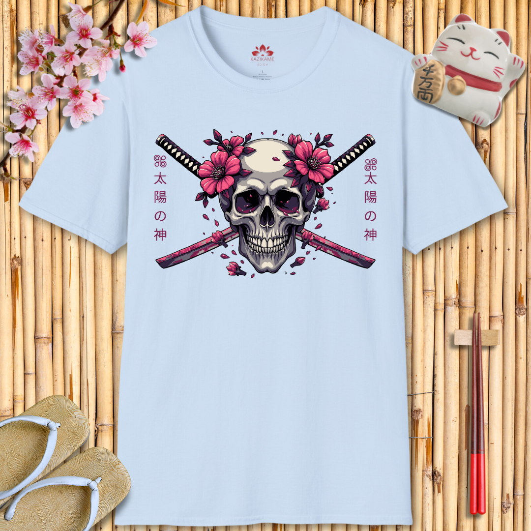 Skull Katana Pink Unisex Softstyle T-Shirt