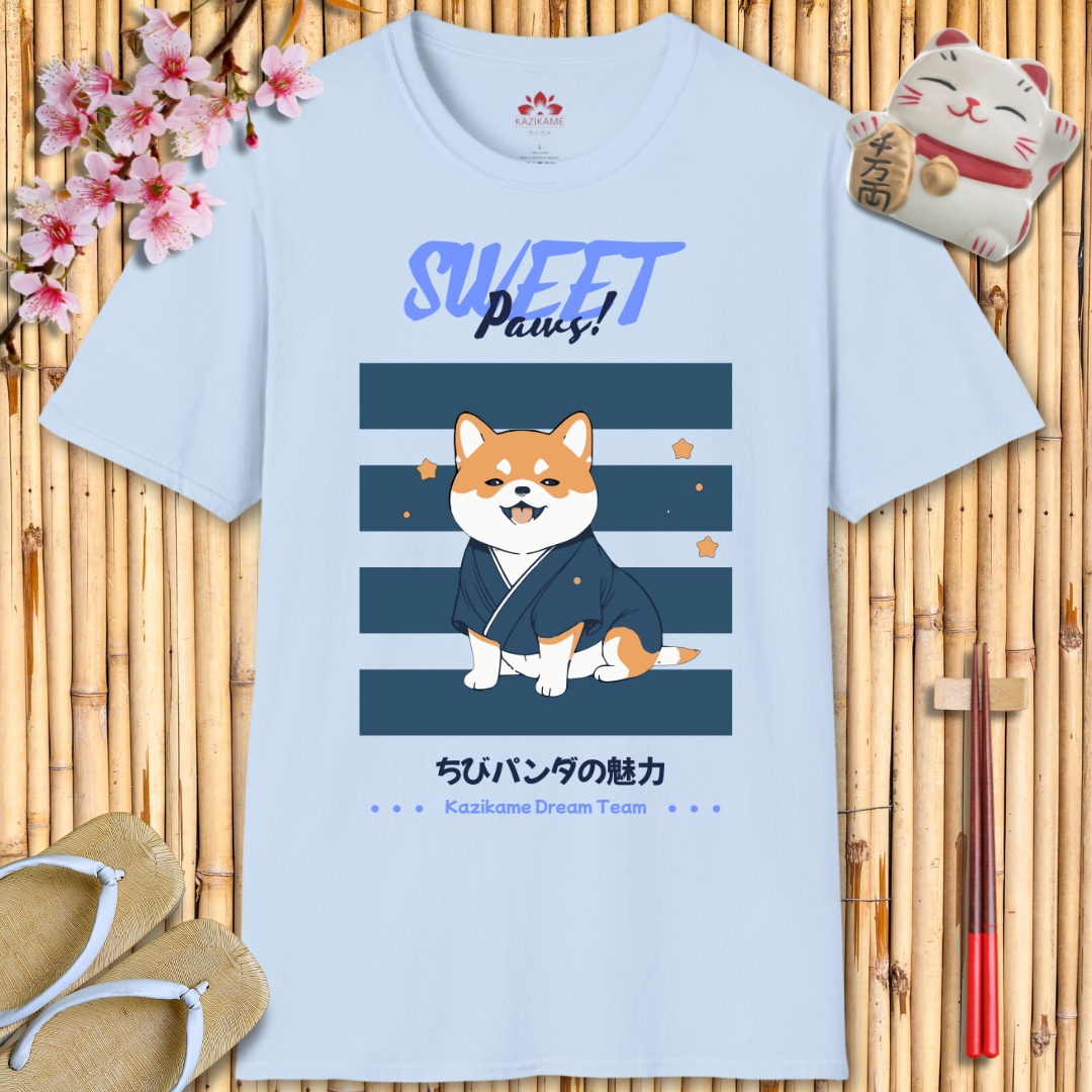 Sweet Paws Shiba blue Unisex Softstyle T-Shirt