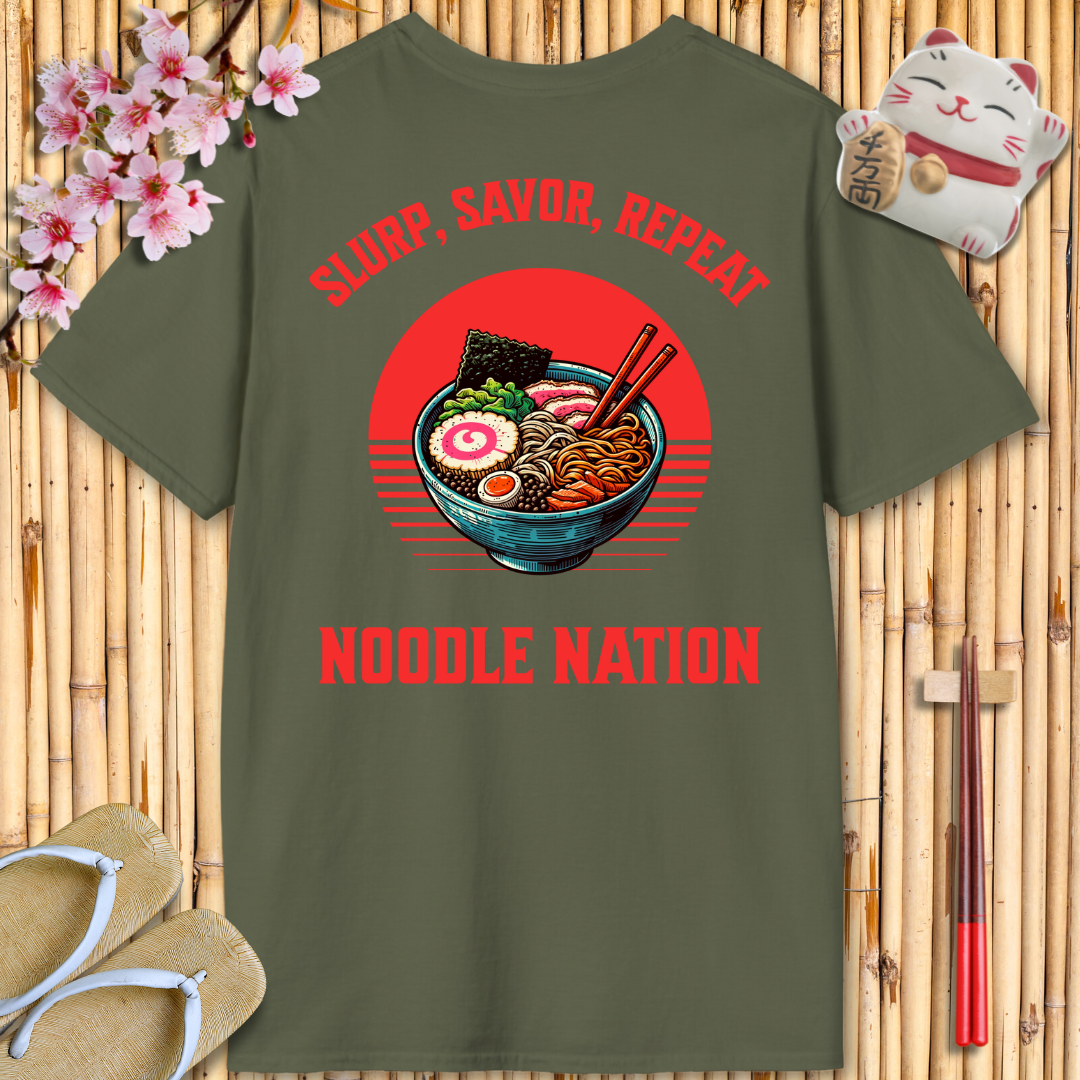 Noodle Nation Back Unisex Softstyle T-Shirt