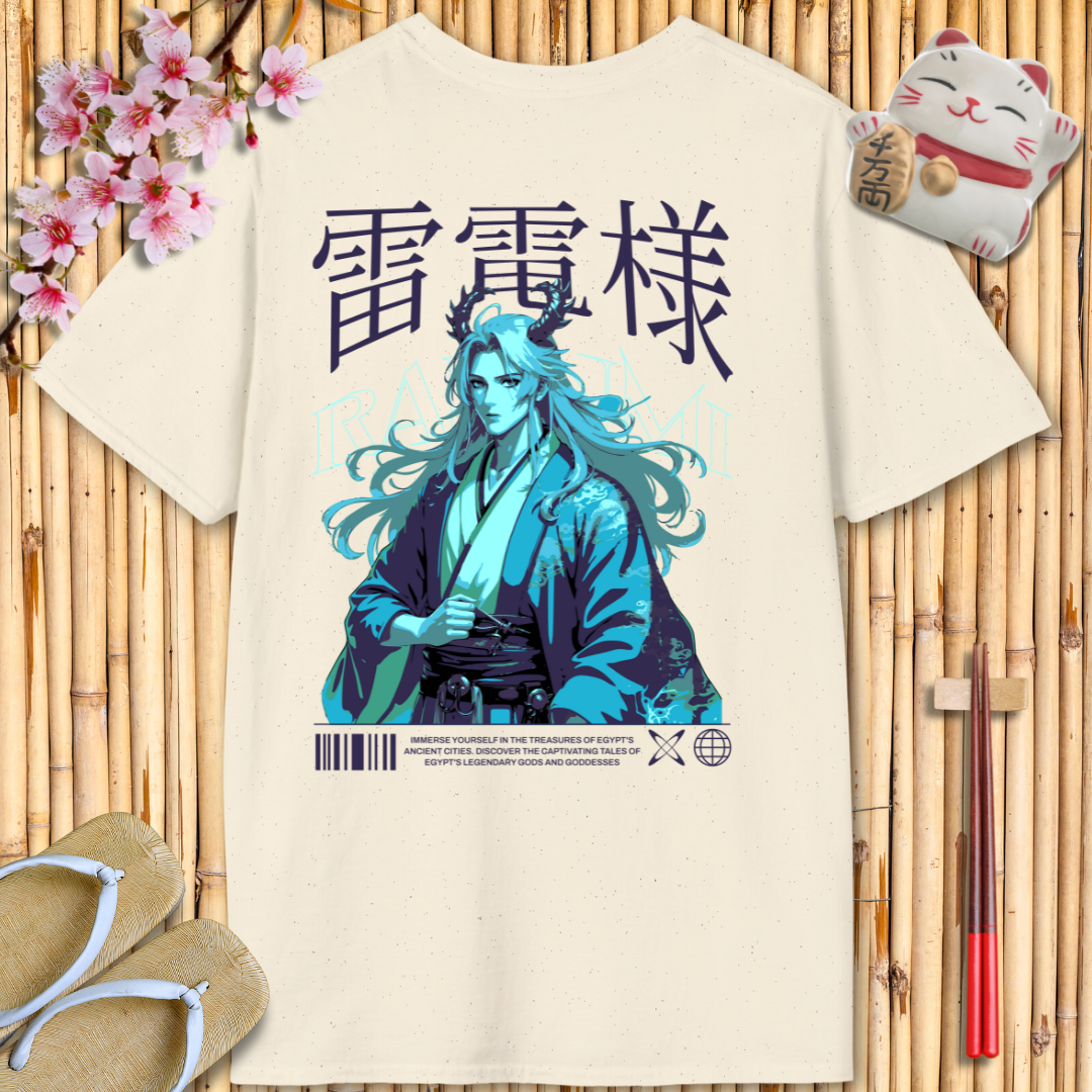 Japanese God Blue Back Unisex Softstyle T-Shirt