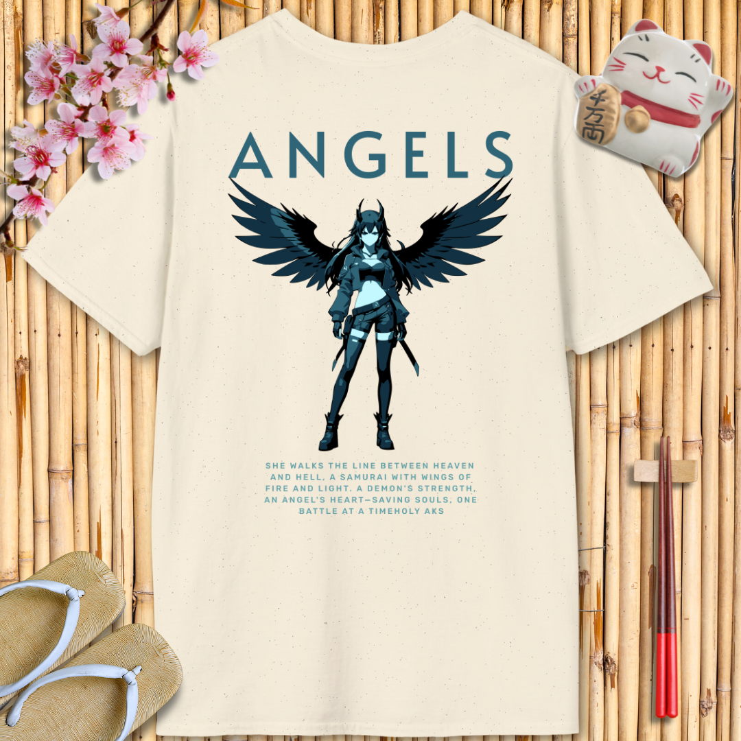 Angels Blue Back Unisex Softstyle T-Shirt