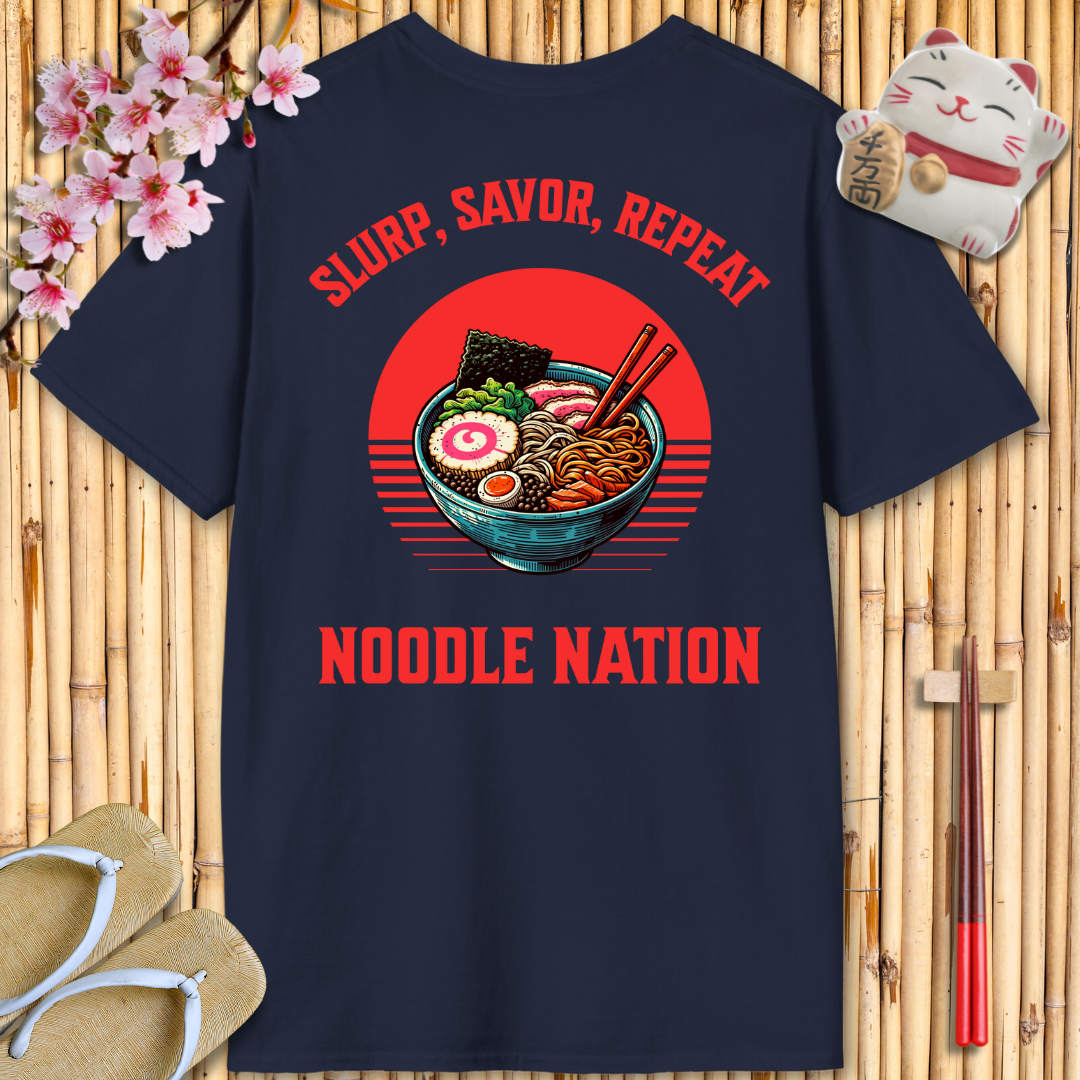 Noodle Nation Back Unisex Softstyle T-Shirt