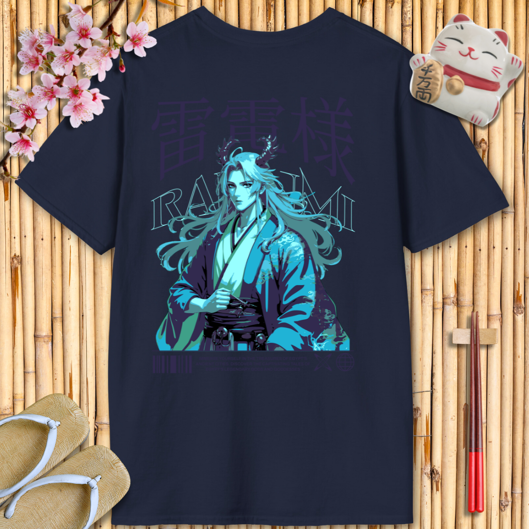 Japanese God Blue Back Unisex Softstyle T-Shirt