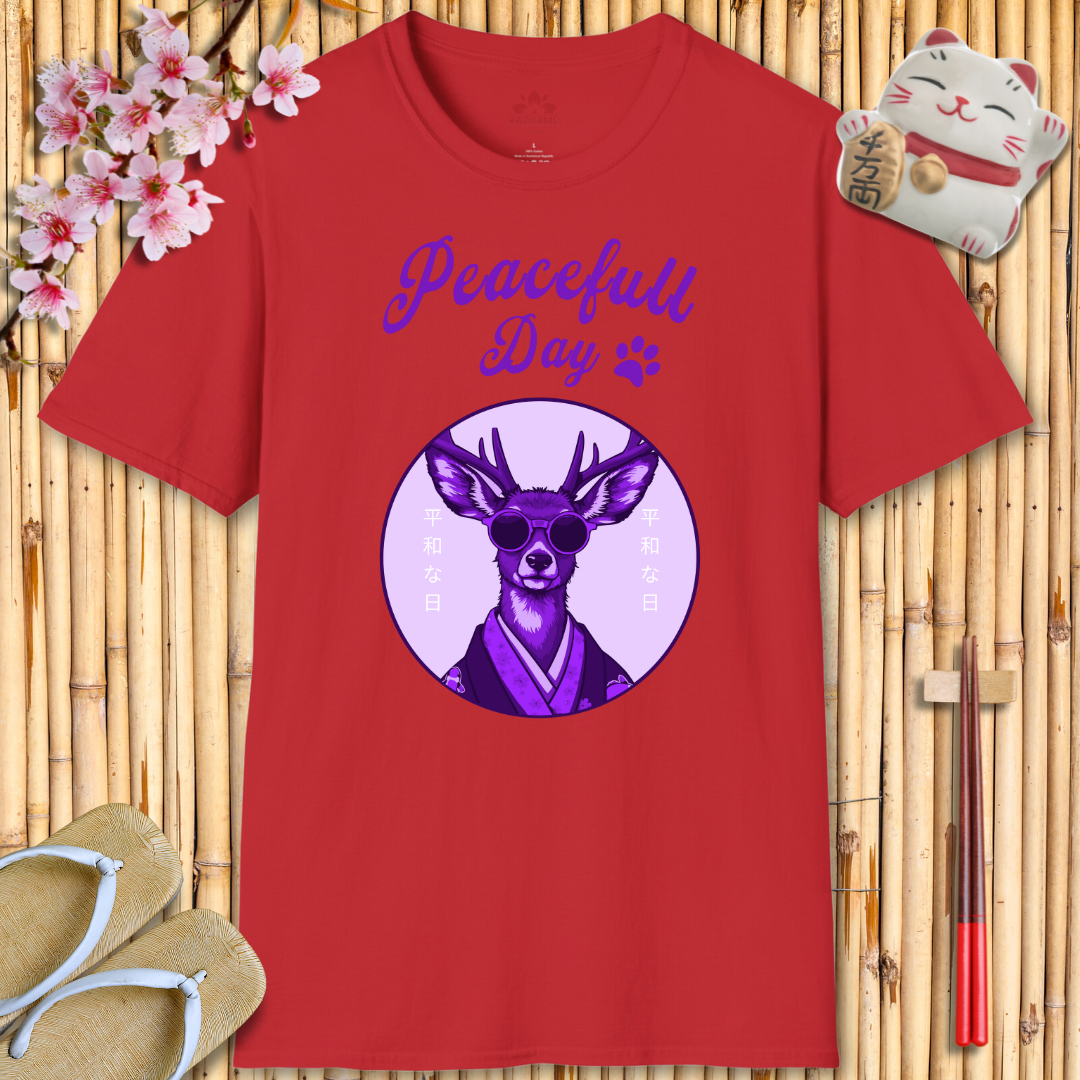 Peacefull Day Deer Unisex Softstyle T-Shirt